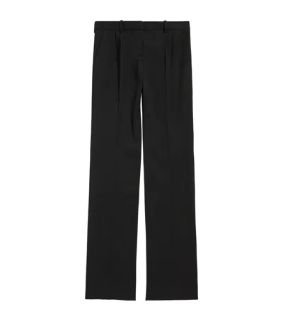 Balenciaga Stretch-wool Slim Trousers In Black