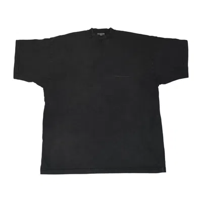 Balenciaga Strike 1917 Oversized T-shirts Washed Black