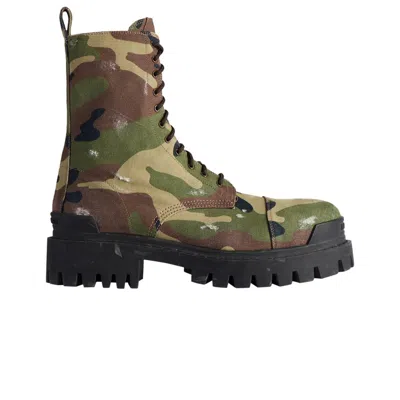 Pre-owned Balenciaga Strike 20mm Boot 'dark Green Camo' | Men's Size 41