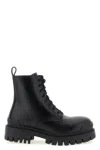 Balenciaga Leather Boots With Maxi Rubber Sole In Black