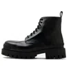 Balenciaga Leather Boots With Maxi Rubber Sole In Black
