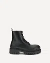 Balenciaga Leather Boots With Maxi Rubber Sole In Black