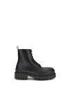 Balenciaga Leather Boots With Maxi Rubber Sole In Black