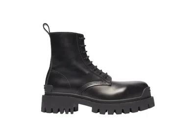 Pre-owned Balenciaga Strike Laceup Boot (women's) Sneakers In Black