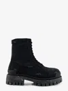 Balenciaga Black Combat Strike Cotton-canvas Boots Men In Black