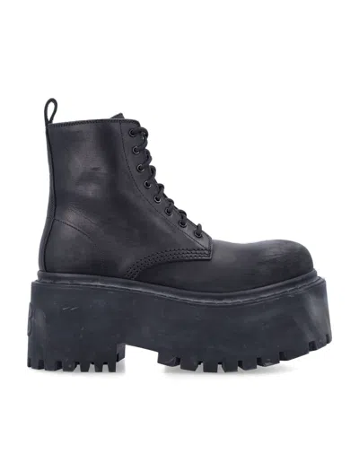 Balenciaga Strike Platform Bootie In Black