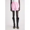 Balenciaga Pink And White Striped Cotton Boxer Shorts In Pink