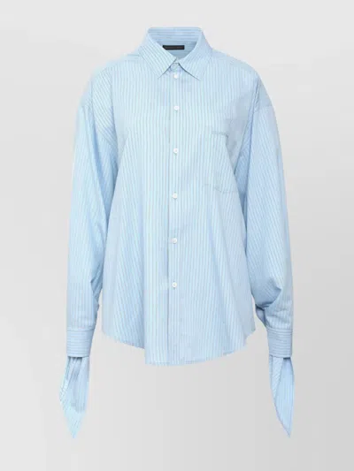 BALENCIAGA STRIPED COLLARED SHIRT LONG SLEEVES