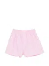 Balenciaga Pink And White Striped Cotton Boxer Shorts In Pink