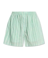 Balenciaga Striped Pattern Shorts In Green