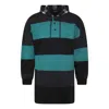 Balenciaga Striped Oversized Hoodie 'green Black' In Multi
