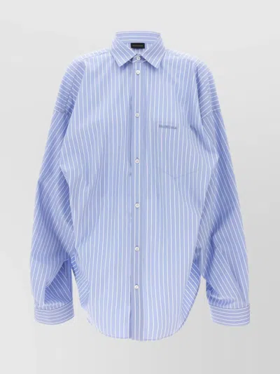 BALENCIAGA STRIPED PATTERN TOP WITH CHEST POCKET