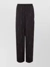 Balenciaga Striped Pinstripe Pyjama Pants With Side Pockets In Black