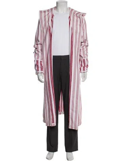 Pre-owned Balenciaga Striped Robe In White