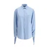 Balenciaga Women Embroidered Viscose Blend Oversize Shirt
