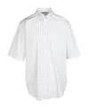 Balenciaga Striped Shirt In White