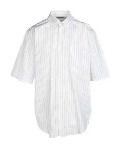 Balenciaga Striped Shirt In White