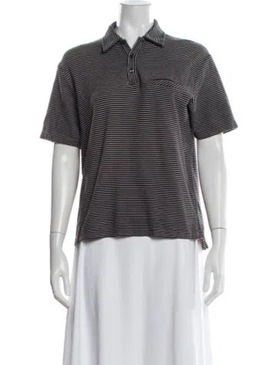 Pre-owned Balenciaga Striped Short Sleeve Polo W/ Tags In Multicolor
