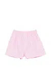 Balenciaga Pink And White Striped Cotton Boxer Shorts In Pink