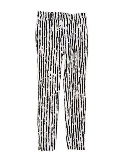 Pre-owned Balenciaga Striped Skinny Leg Pants In Black