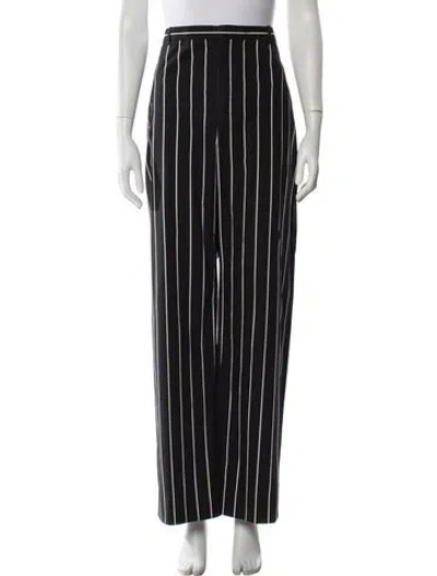 Pre-owned Balenciaga Striped Wide Leg Pants In Gray