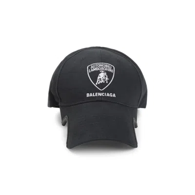 Balenciaga Structured Black Cotton Cap