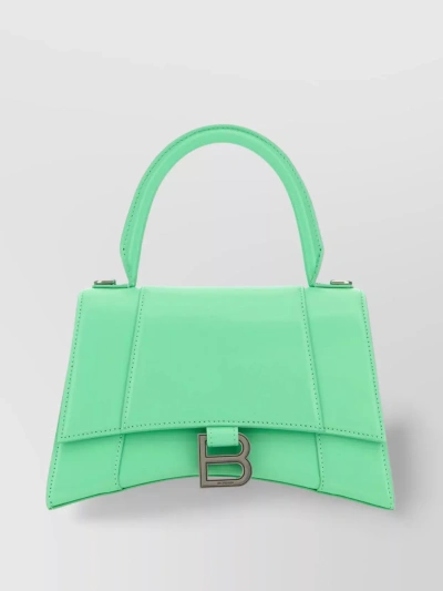 Balenciaga Structured Leather Handbag With Adjustable Strap In Pastel