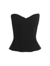 Balenciaga Structured Off-the-shoulder Black Bustier Top In Black
