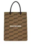 Balenciaga Bb Monogram-print Tote Bag In Brown