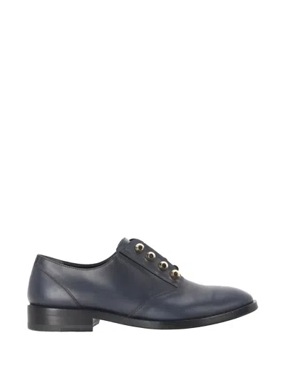 Pre-owned Balenciaga Studded Derby Shoes In Blue