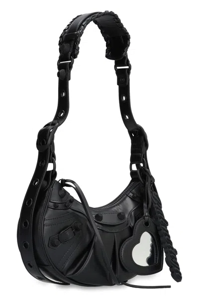 Balenciaga Black Leather Shoulder Bag For Women