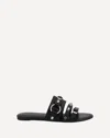 Balenciaga City Nappa Leather Flat Slides In Black