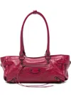 Balenciaga Women Framboise Le City East-west Shoulder Bag In Pink
