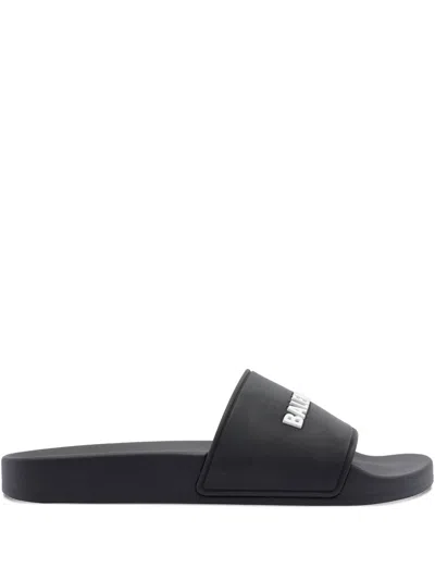 Balenciaga Stylish Pool Slide Sandals For Women In Black