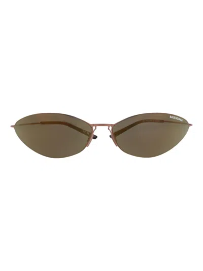 Balenciaga Stylish Unisex Mini Sunglasses In Gold