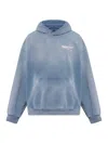 Balenciaga Political Campaign Hooded Sweatshirt In Blue