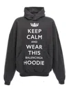 Balenciaga 'keep Calm' Hooded In White