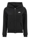 Balenciaga Logo Print Hoodie Sweatshirt Black In Black