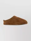 Balenciaga Camel Suede Alaska Ankle Slippers In Brown