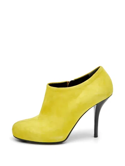 Pre-owned Balenciaga Suede Ankle Boots In Yellow