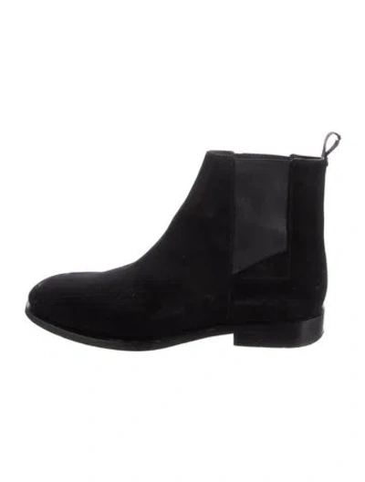 Pre-owned Balenciaga Suede Chelsea Boots In Black