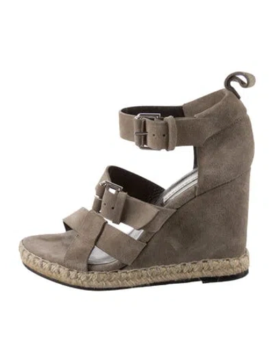 Pre-owned Balenciaga Suede Espadrilles In Brown