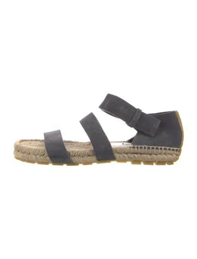 Pre-owned Balenciaga Suede Espadrilles In Gray