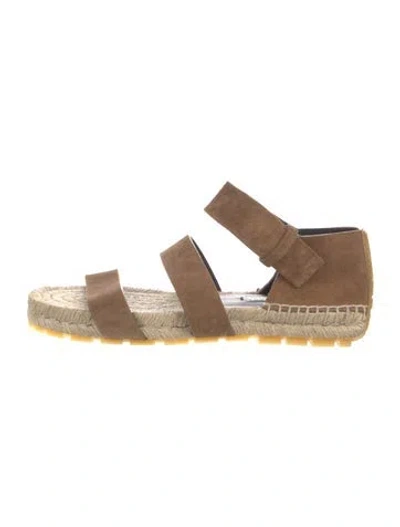 Pre-owned Balenciaga Suede Espadrilles In Neutral