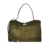 Balenciaga Suede Leather Medium 'rodeo' Bag In Green