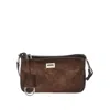Balenciaga Suede Leather 'rodeo' Shoulder Pouch In Brown