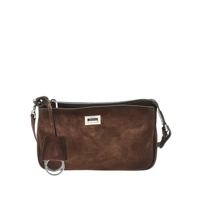 Balenciaga Suede Leather 'rodeo' Shoulder Pouch In Brown