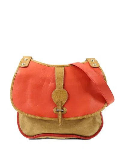 Pre-owned Balenciaga Suede Leather Shoulder Bag In Orange
