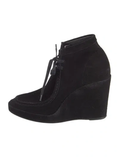 Pre-owned Balenciaga Suede Loafers In Black