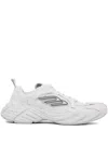 Balenciaga Monday White Low Top Sneakers With Logo Detail And Embossed Size On The Rear In Leather And Fabric M In White